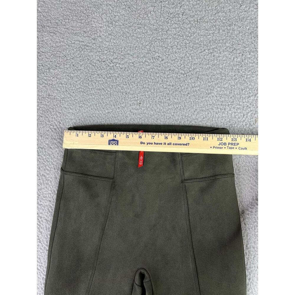SPANX Faux Suede Leggings High Waisted Hunter Green Size S fits a XS - Picture 5 of 14